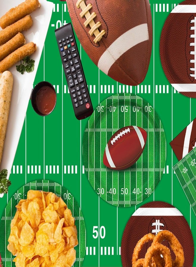 Oigco Football Party Supplies Kit, Serves 50 Football Party Decorations Includes Dinner Plates, Dessert Plates, Napkins Perfect for Football Birthday Game Day Tailgate Decorations - Image 4